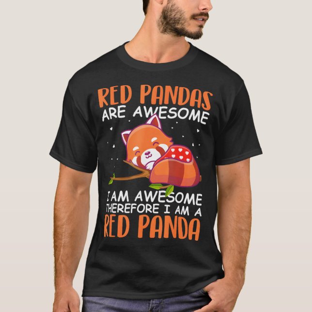 Röda pandabandarder är Fantastisk Cute Red Panda R T Shirt (Framsida)