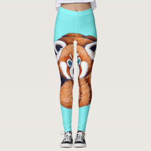 Röda pandabjörn leggings