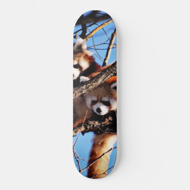 röda pandar skateboard bräda 19,5 cm (Framsida)