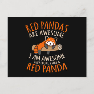 Röda Pandas Är Fantastiska Söta Husdjur Djur Panda Meddelande Vykort