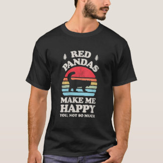 Röda Pandas Gör Mig Glad Du Inte Så Mycket T Shirt
