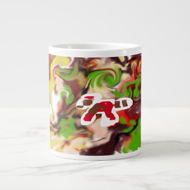Röda pandor är coola jumbo mugg (Framsidan)