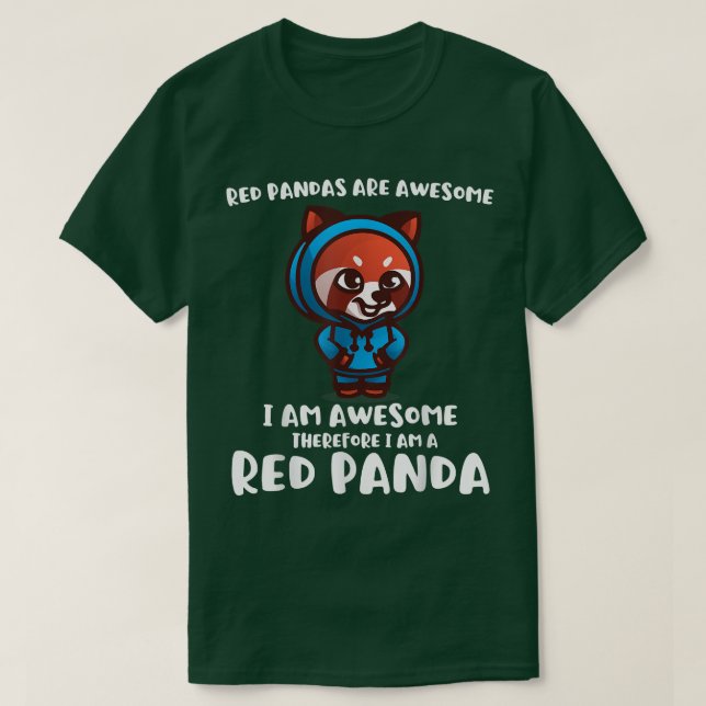 Röda pandor är en häpnadsväckande cute Kids-Vuxnor T Shirt (Design framsida)