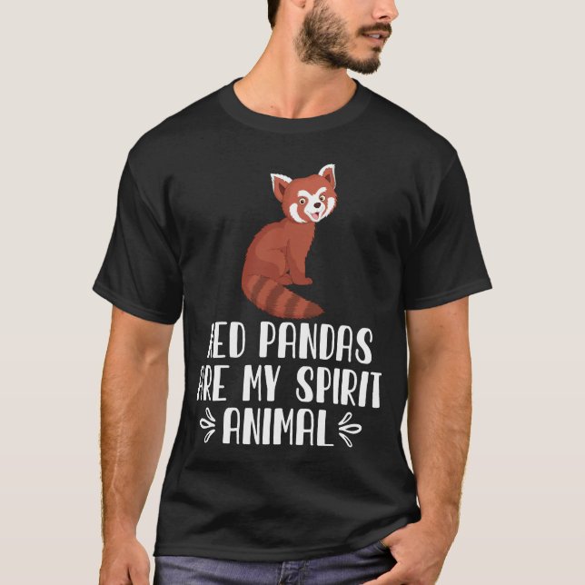 Röda pandor är mitt själsska djur t shirt (Framsida)