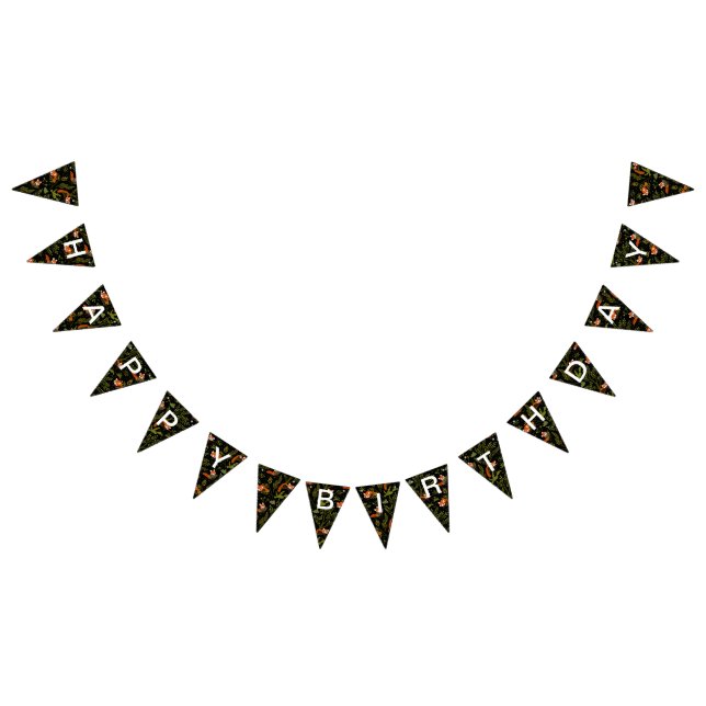 Röda pandor i Forest Black Vimplar (Alla)