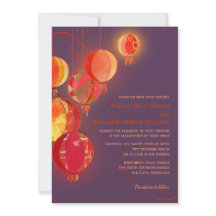 Röda Pappra landternor Lila Bröllop