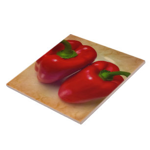 Röda paprika från bild Perfekt Kakelplatta