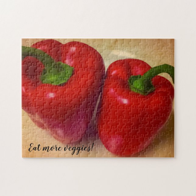 Röda paprika från bild Perfekt Pussel (Horisontell)