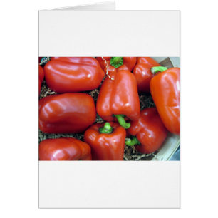 Röda paprika hälsningskort
