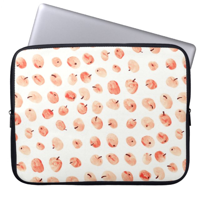 Röda paradisäpplen mönster laptop fodral (Framsidan)
