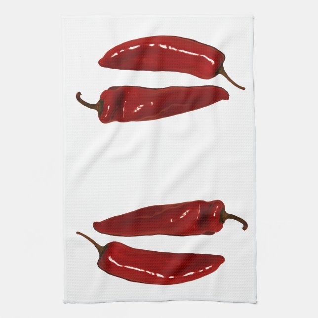 röda peppar kökshandduk (Vertikal)