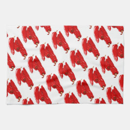 röda peppar kökshandduk