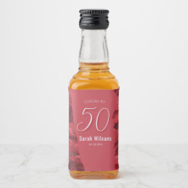 Röda Personliga Anemoner Blommig Överraskning Föde Spritflaskor Etikett