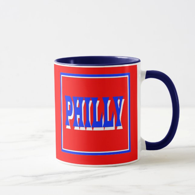 Röda Philly kvadrerar muggen Mugg (Höger)