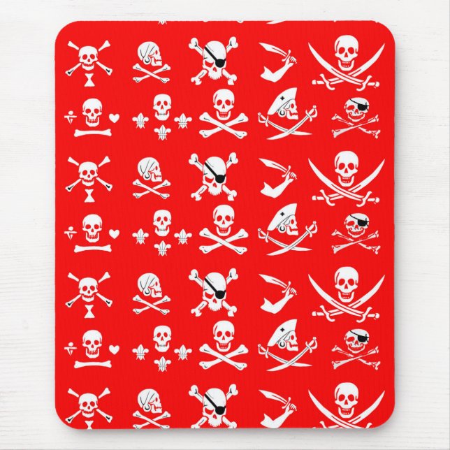 RÖDA PIRAT BANNERS SKULL,KROSSEDDA BONER,SWORDER MUSMATTA (Framsidan)