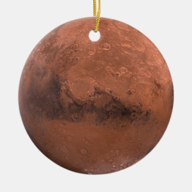 Röda planeten Mars Julgransprydnad Keramik (Framsidan)