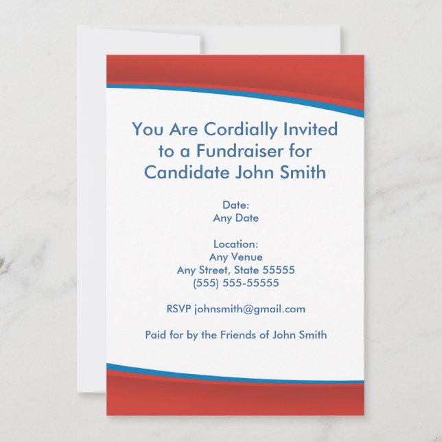 Röda politiska Inbjudan (Framsida)