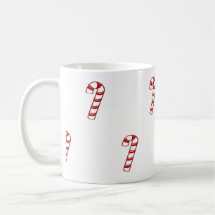 Röda Polkagrisar under julen Kaffemugg