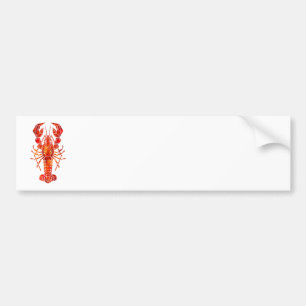Röda polygonlobster bildekal