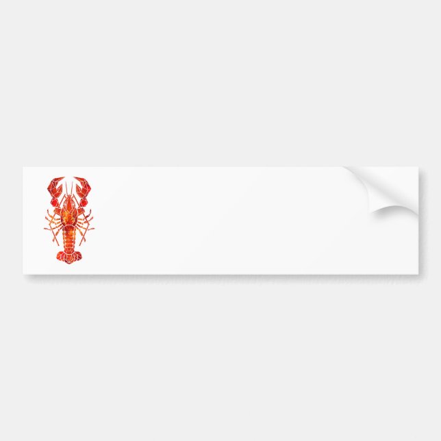 Röda polygonlobster bildekal (Framsidan)