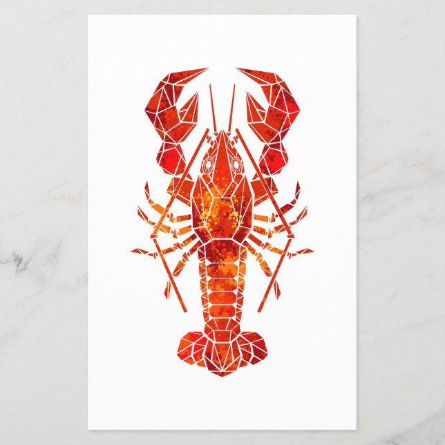 Röda polygonlobster flygblad (Framsidan)