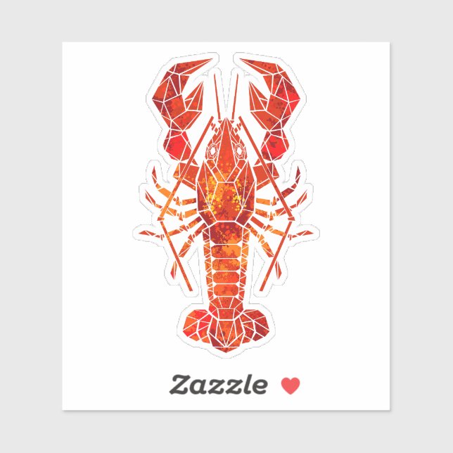 Röda polygonlobster klistermärken (Ark)