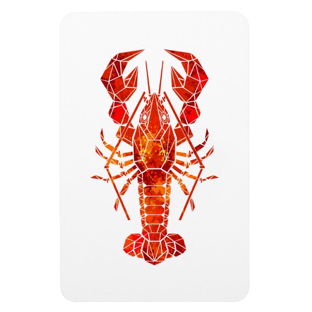 Röda polygonlobster magnet (Vertikal)