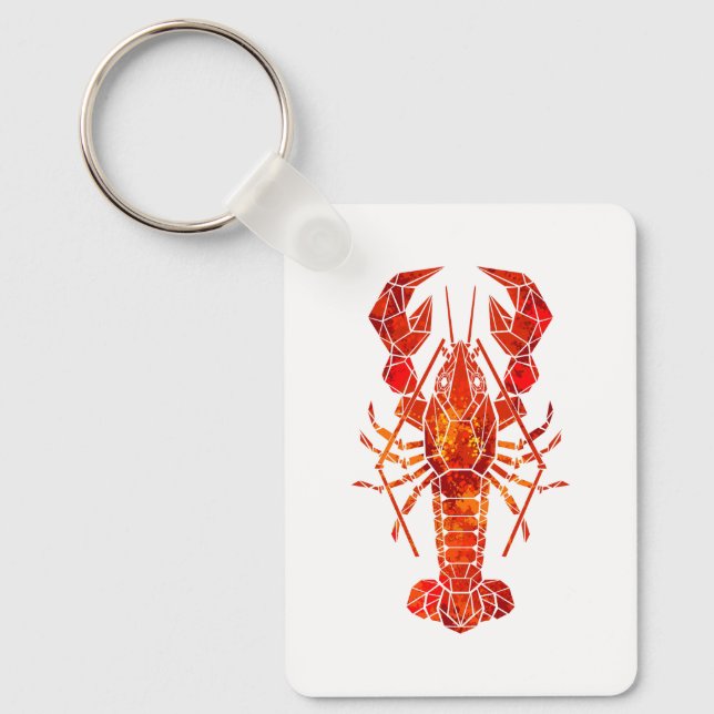 Röda polygonlobster nyckelring (Framsida)