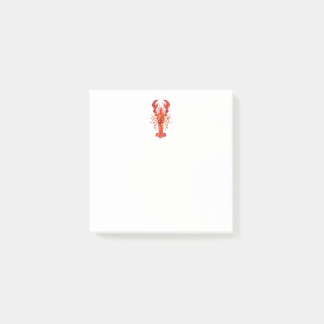 Röda polygonlobster post-it block (Framsida)