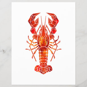 Röda polygonlobster reklamblad