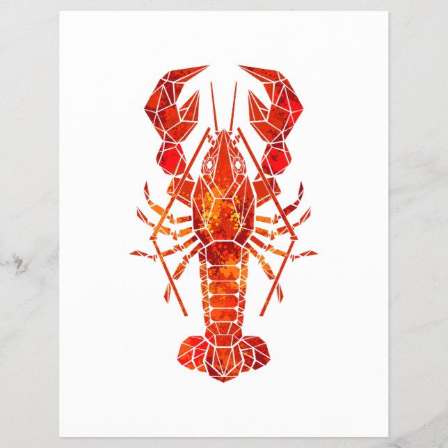 Röda polygonlobster reklamblad (Framsidan)