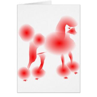 Röda Poochy Hälsningskort