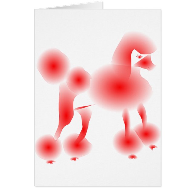 Röda Poochy Hälsningskort (Framsidan)