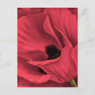Röda poppies Flower Art-målning - Flera Vykort