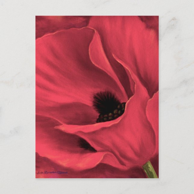 Röda poppies Flower Art-målning - Flera Vykort (Framsida)