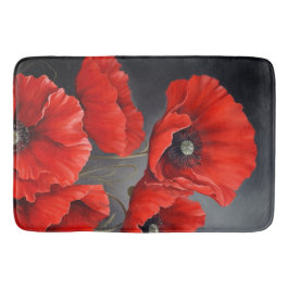 Röda poppies Flowers Badrumsmatta