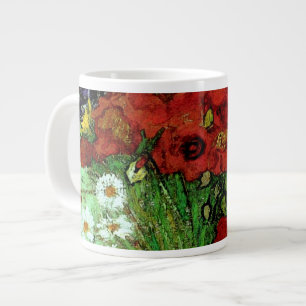 Röda poppies och Daisy Van Gogh Fine Art Jumbo Mugg