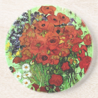 Röda poppies och Daisy Van Gogh Fine Art Underlägg