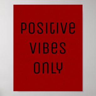 Röda positiva vibbar svart uppmuntran bekräftels poster