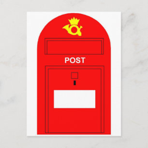 Röda postboxen vykort
