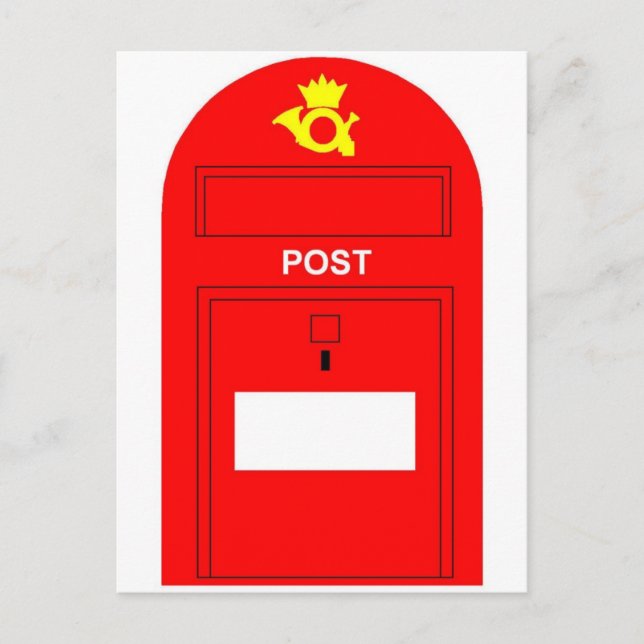 Röda postboxen vykort (Framsida)
