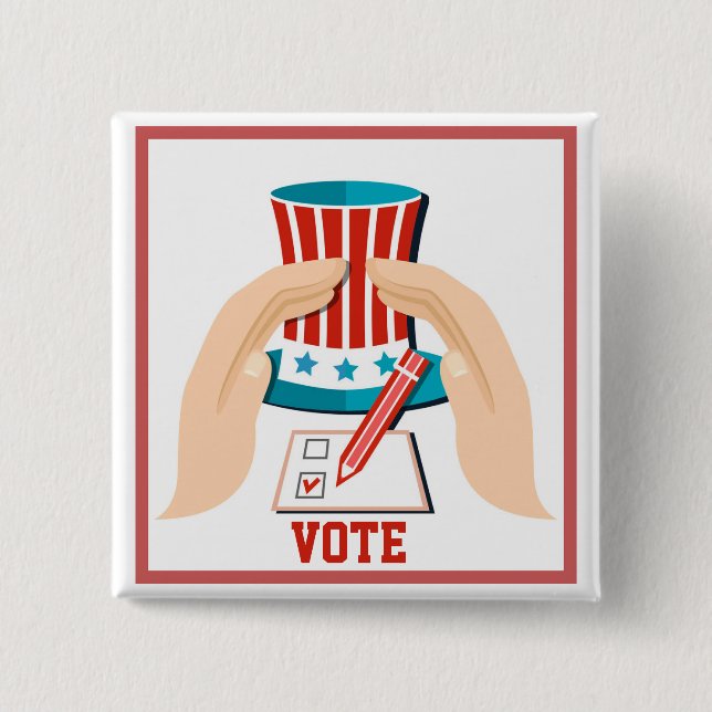 Röda presidentvalet knapp (Framsida)