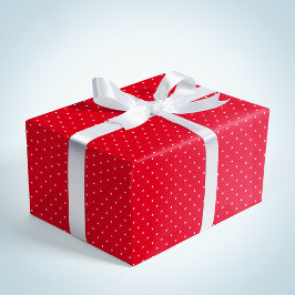 Röda prickar i roligten Jul-helgdag Presentpapper