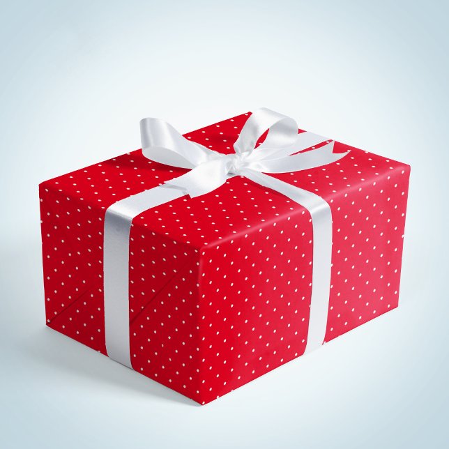 Röda prickar i roligten Jul-helgdag Presentpapper (Skapare uppladdad)