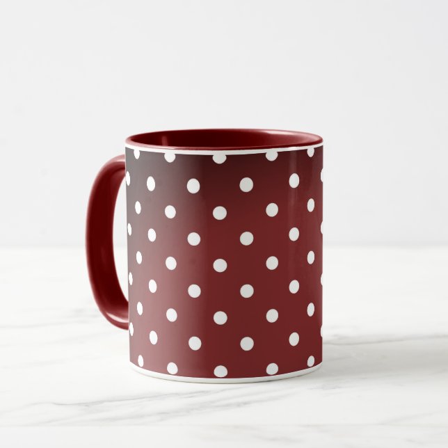 Röda prickar mugg (Framsida vänster)