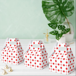 Röda prickar, prickmönster, prickar, prickigt presentaskar