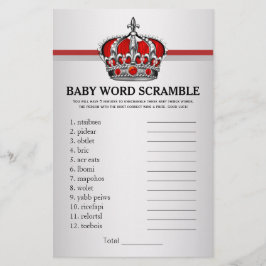 Röda prinsens baby shower-spel