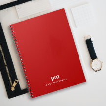 Röda Professionella Monogram Bokstäver och Namn