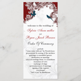 röda program för blåa fåglar