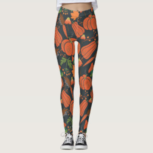 Röda pumpar, sömlösa mönster och morötter leggings
